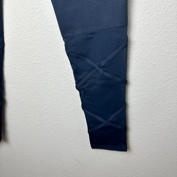 NWT ZELLA Lace Up Mesh Detail Leggings Running Tights Black size XL 14/16 - Picture 6 of 12